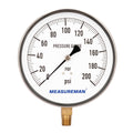 304 Stainless Steel Case Pressure Gauge, 0-200Psi, 4-1/2 Dial Size, Pack of 2 A539866