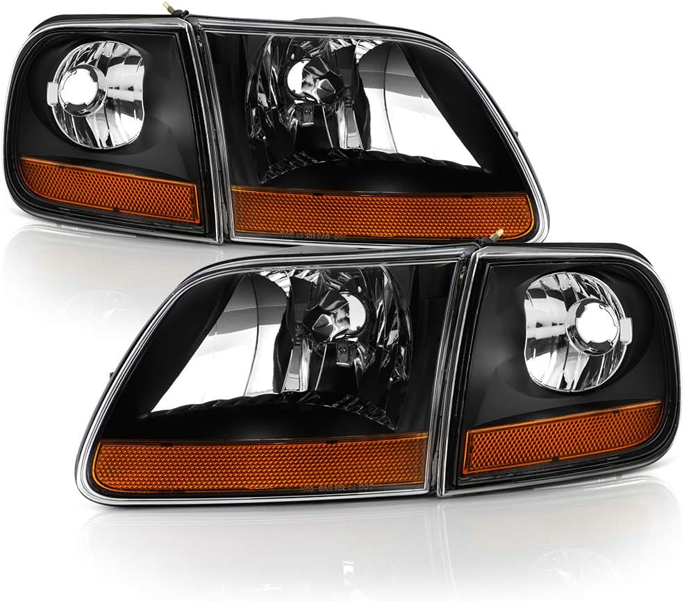 Black Housing Headlights with Corner Lights Assembly F637