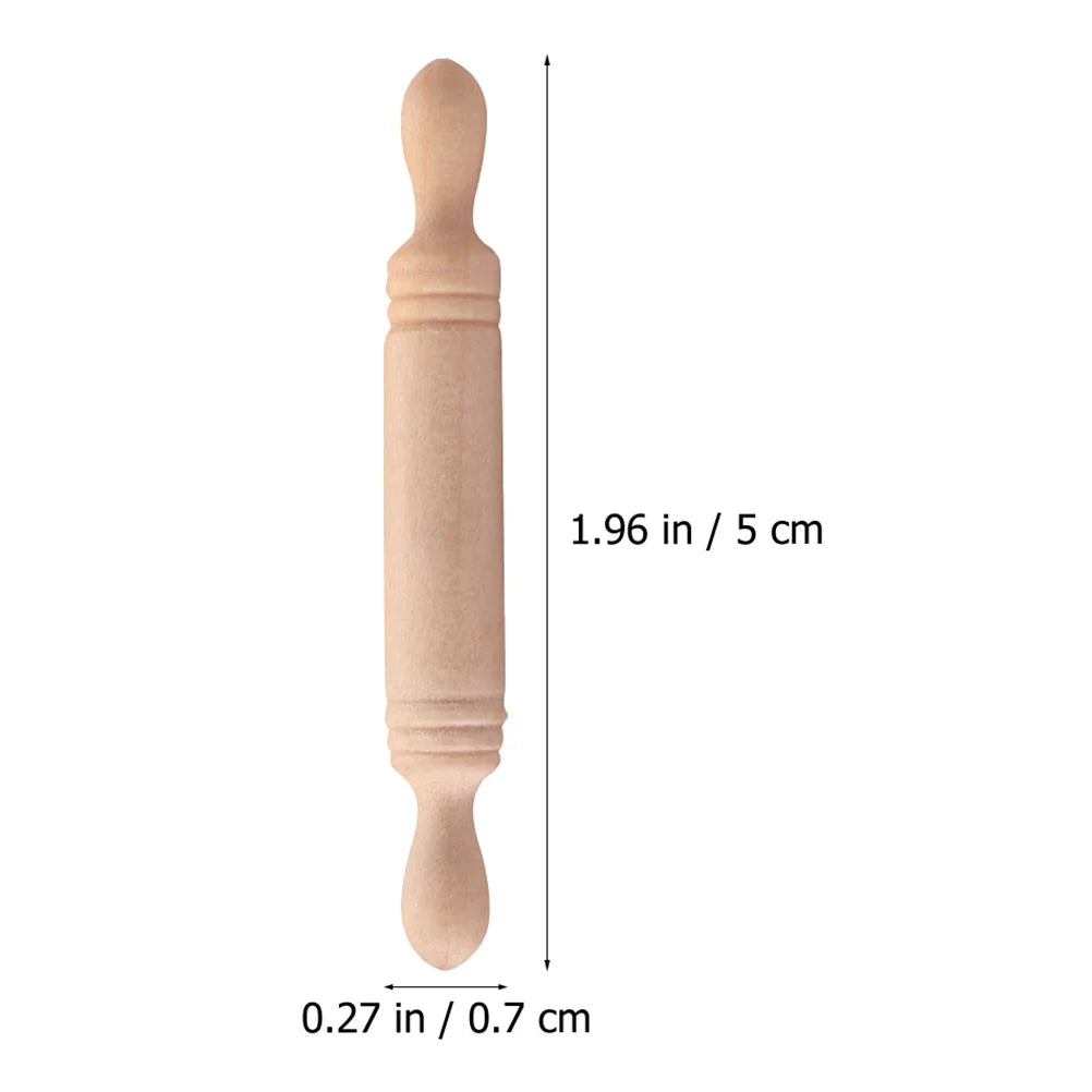 24 Pcs Rolling Pin Toys Doll Decorative Kitchen Simulated Mini Roller Cookie House Child K257