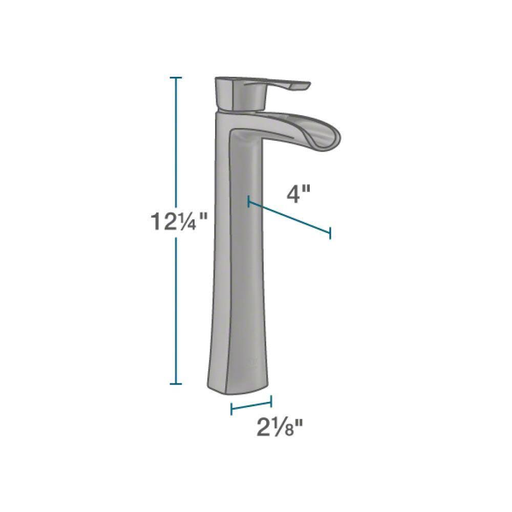 Square Vessel Sink with Brushed Nickel Pop-Up Drain X84293