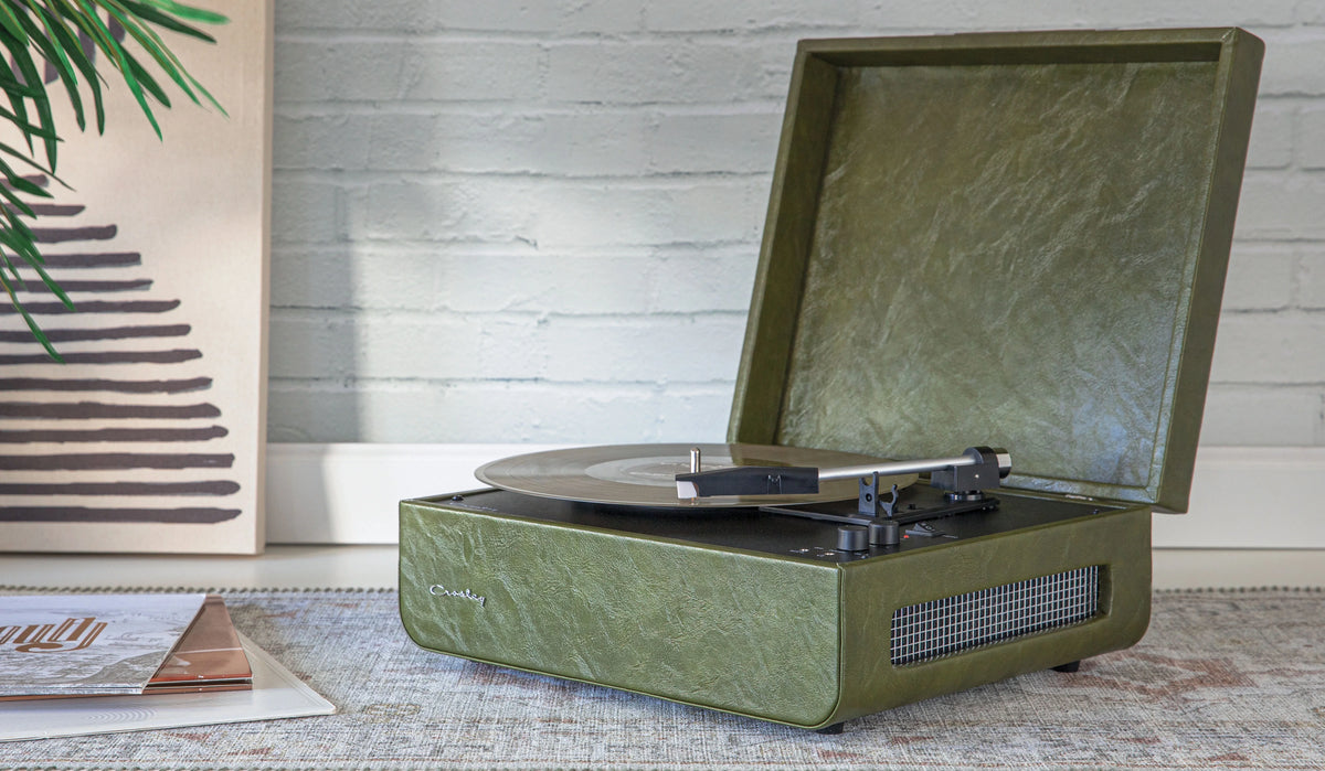 Vinyl Record Player with Speakers and Wireless Bluetooth Turntable Z367373