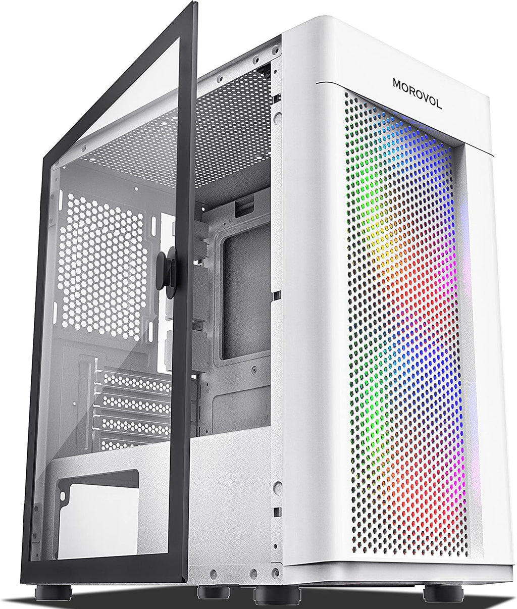 Mesh Matx Tower Computer Case with Tempered Glass Panel D112