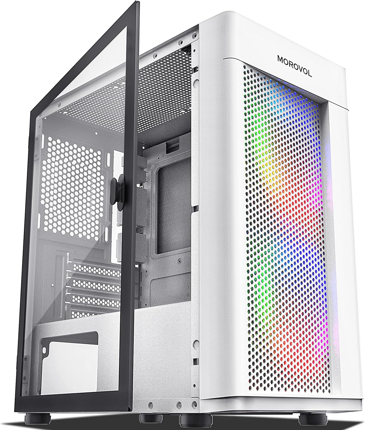 Mesh Matx Tower Computer Case with Tempered Glass Panel D112