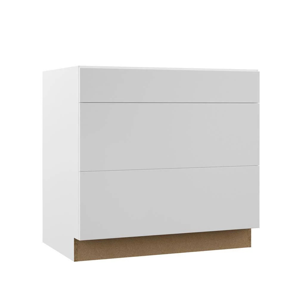 White Pots and Pans Drawer Base Kitchen Cabinet V49566