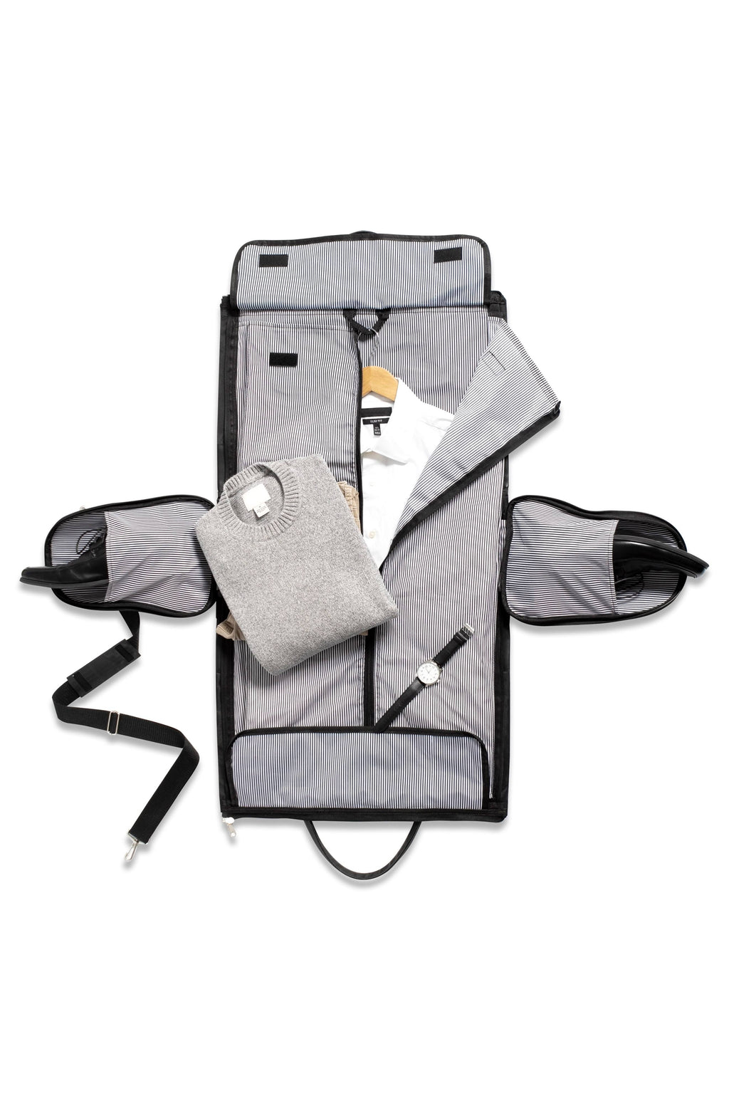 Black Microfiber Convertible Garment Bag M127074