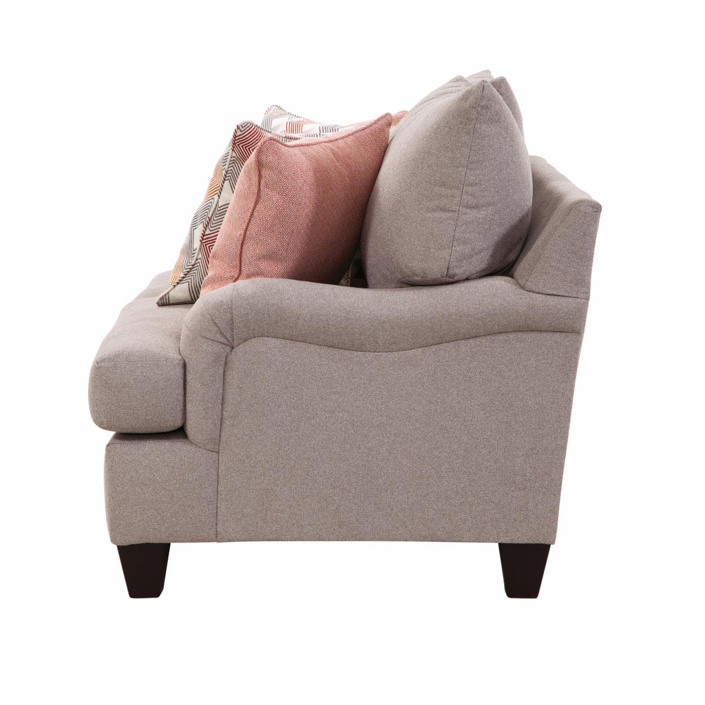 Woven Chenille Rolled Arm Loveseat with 4 Accent Pillows W273031