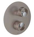 Satin Nickel and Polished Chrome Pressure Balance Trim with Diverter with Circular Handle H760504