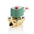 Brass Body Pilot Operated Solenoid Valve, 1/2x22 Pipe, 2-Way Normally Open, Nitrile O666