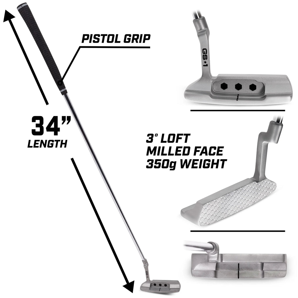 34" Right-Handed Blade Putter with Pistol Grip and Milled Face V382777