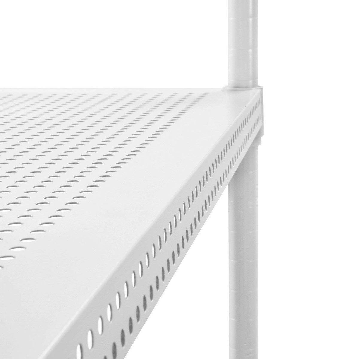 White 4-Level Perforated Wire Shelving S1592