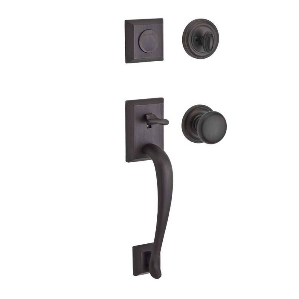 Full Dummy Napa Handleset Round Knob with Round Rose Venetian Bronze Finish Z74054