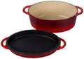 Cerise Oval Cast Iron Dutch Oven U4371