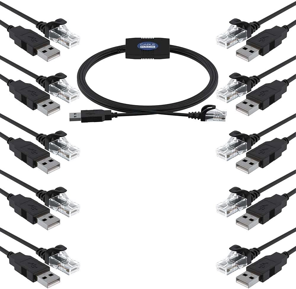 6ft USB to RJ45 Rollover Console Cable (5-Pack) T9178