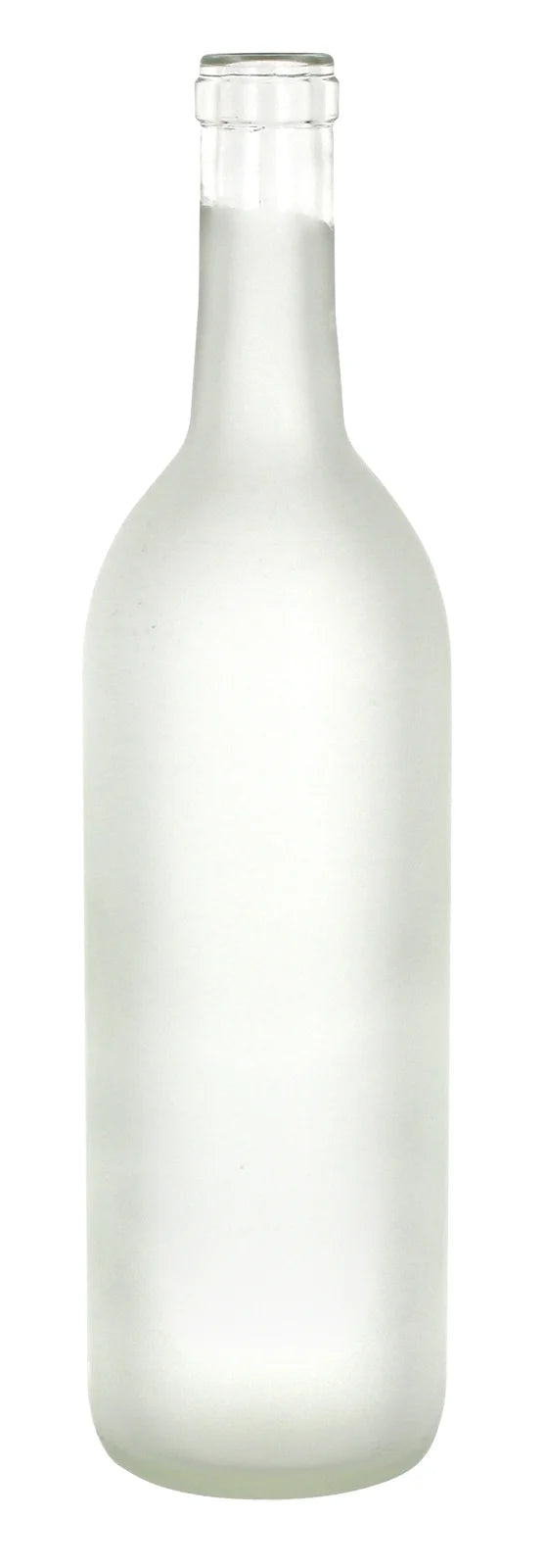 12 per case Clear Frosted Glass Bordeaux Bottles Z540
