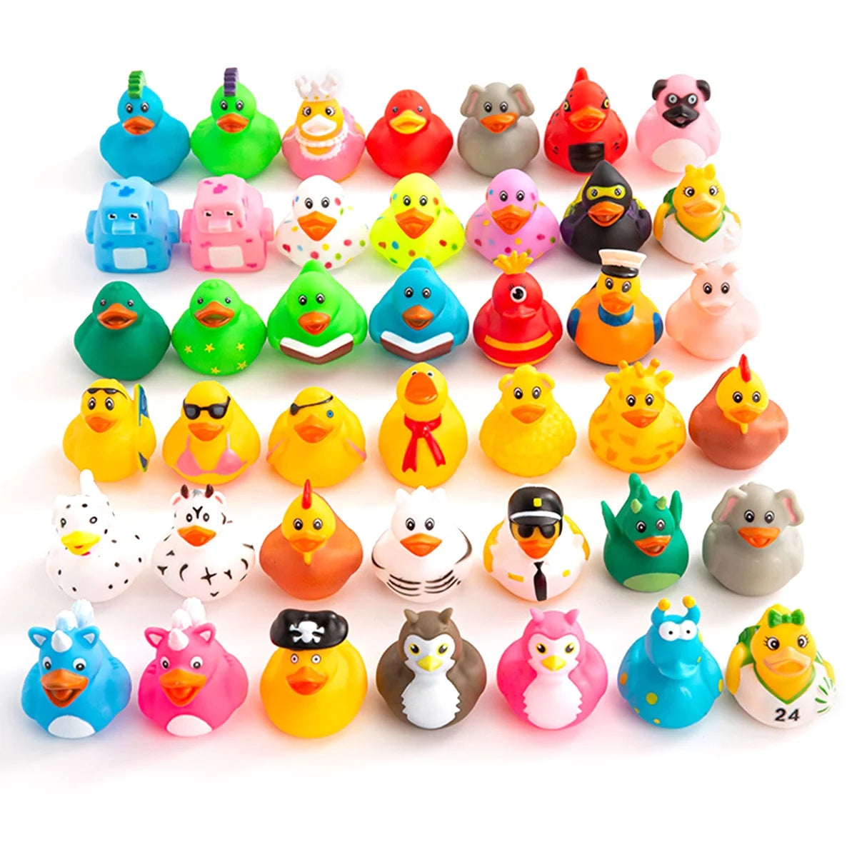 50 Pcs Assorted Rubber Duck Bath Toys I894