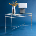 Antique Gold Glass Console Table J623