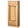 Natural Hickory Double Oven Kitchen Cabinet S779