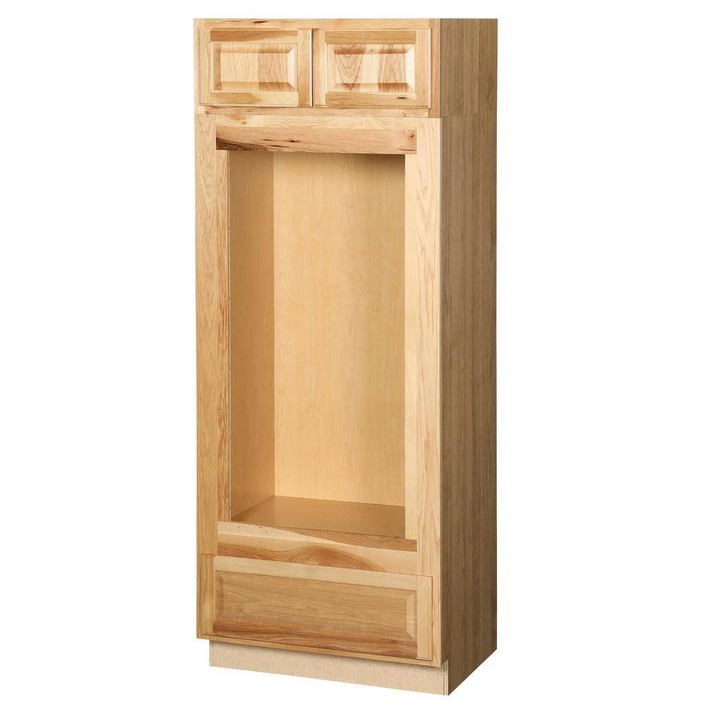 Natural Hickory Double Oven Kitchen Cabinet S779