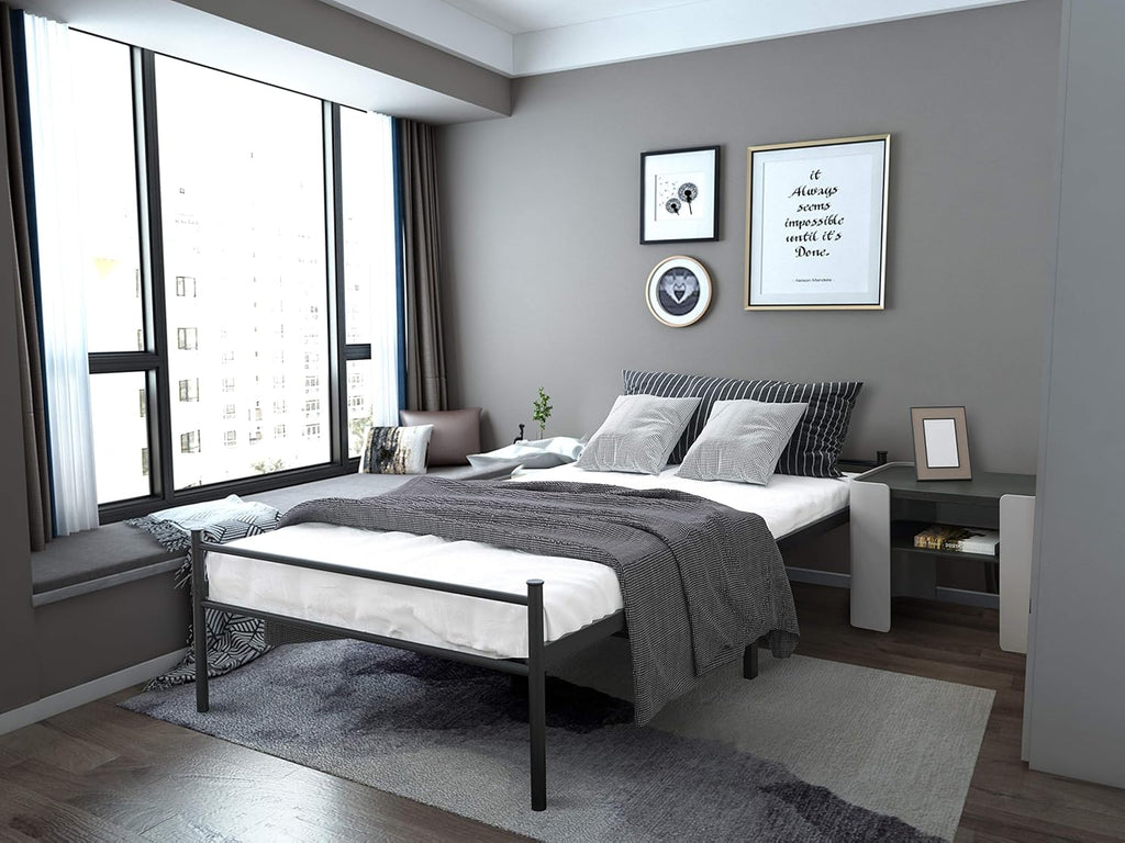 Black Twin Metal Bed Frame Z4586