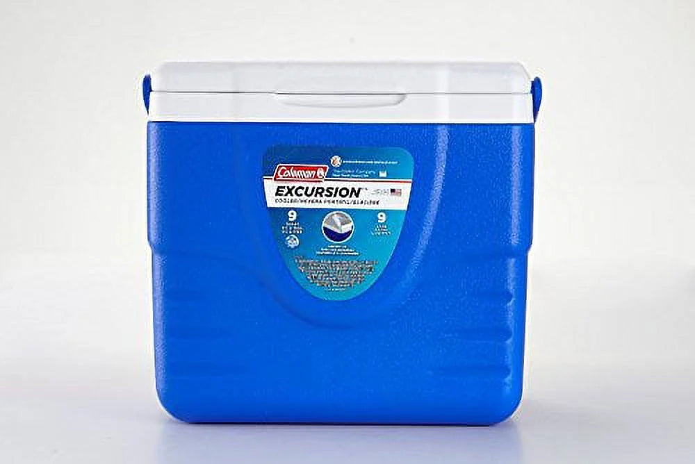 9 Quart Blue White Cooler F109