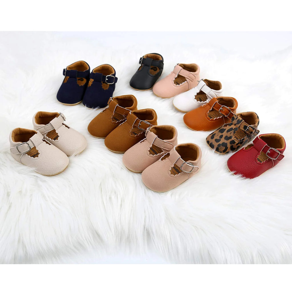 Beige Baby Girl Mary Jane Flats Dress Shoes K1696