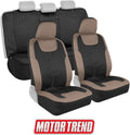 Beige Waterproof Neoprene Car Seat Covers, Full Set, Pack of 2 D2587