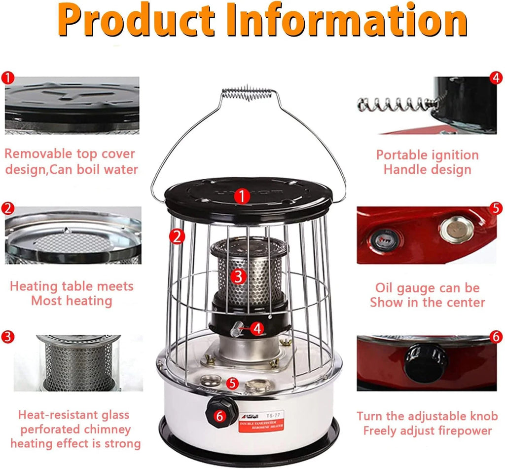 Kerosene Heater with Handle, Portable, 10000BTU W9598