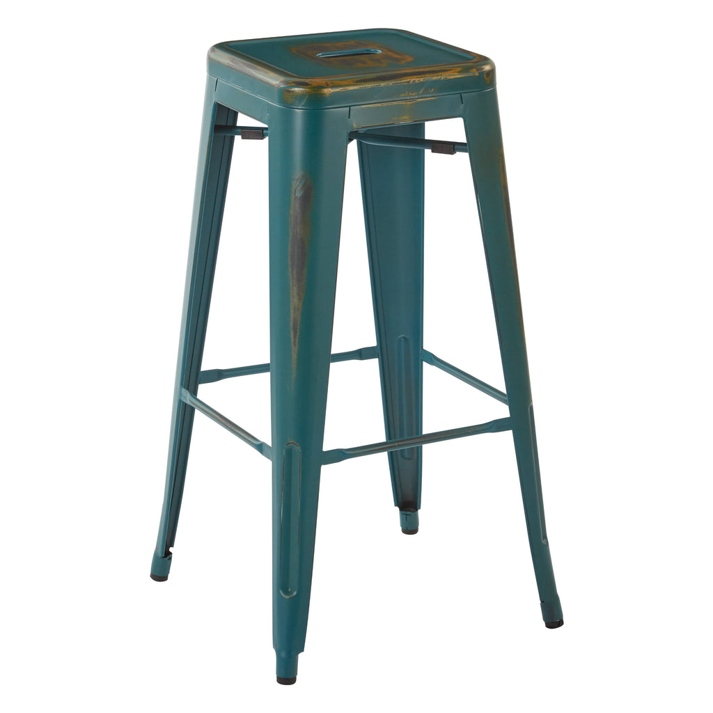 Antique Pink Metal Barstool 2-Pack M691520
