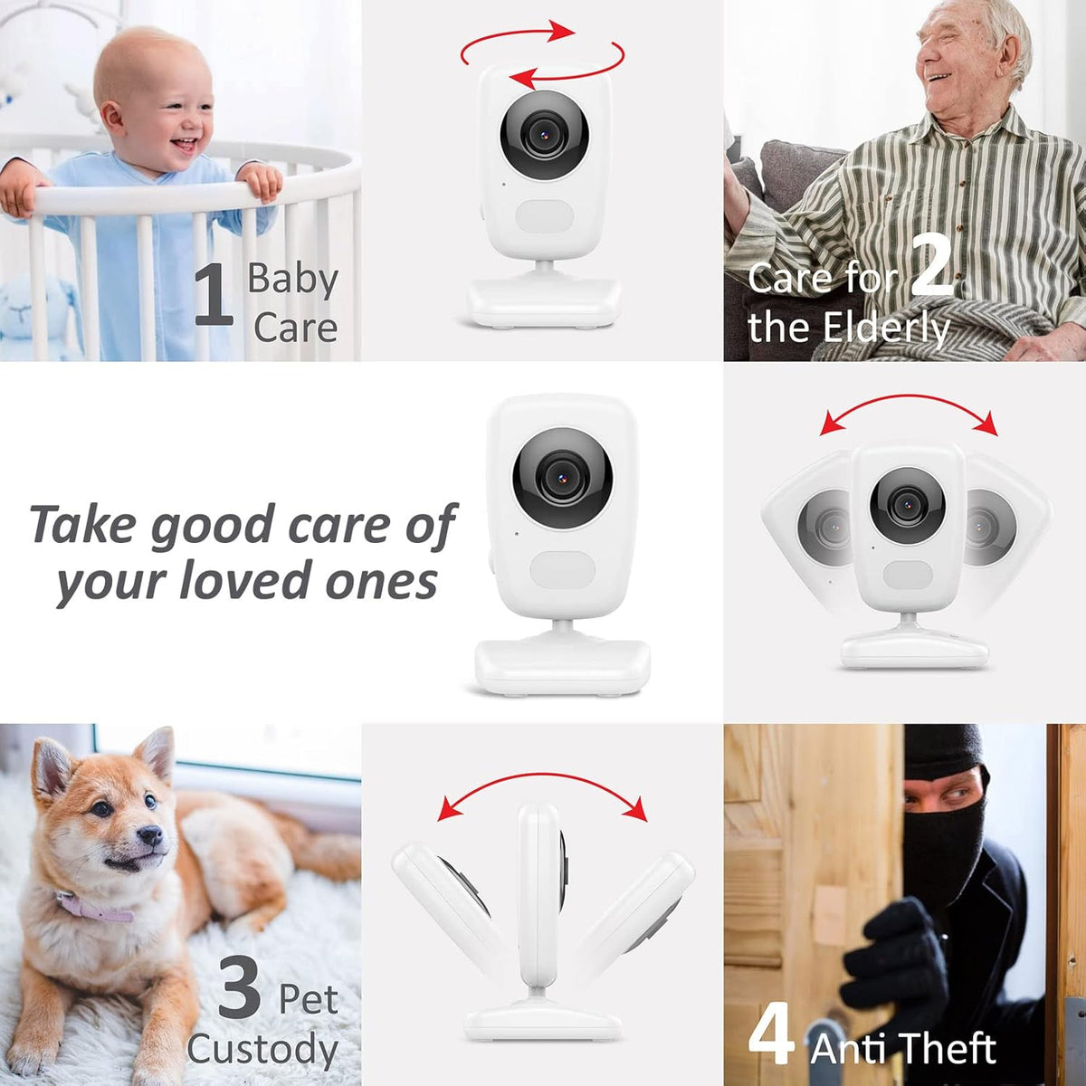 5 High Resolution Screen Video Baby Monitor with 2 HR Cam W766523