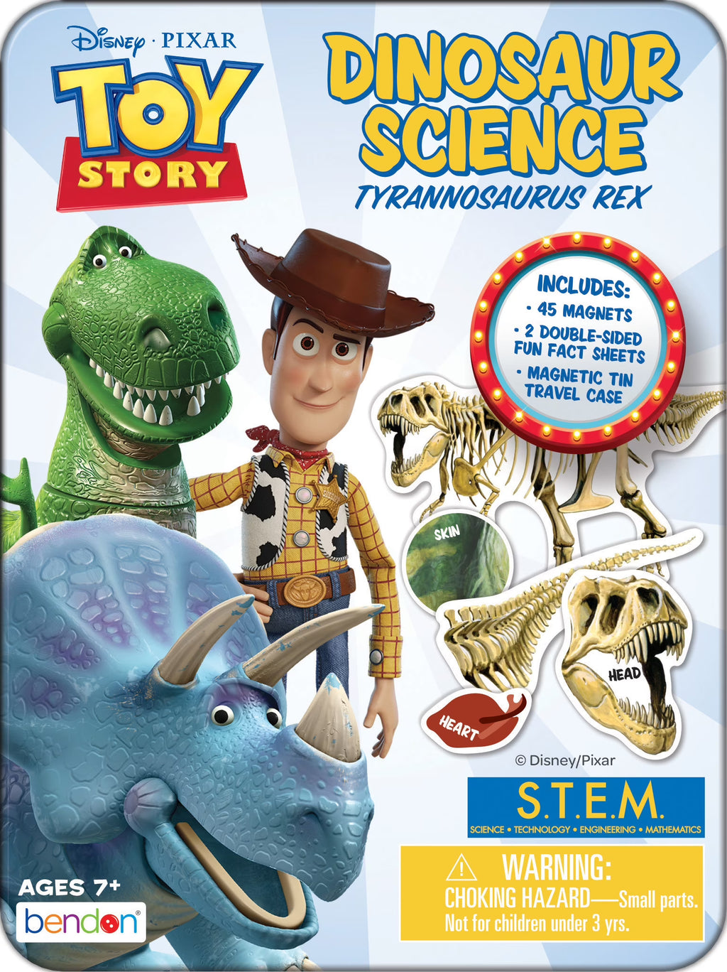 Multicolor Dinosaur Science Educational Magnetic Activity Tin F355333