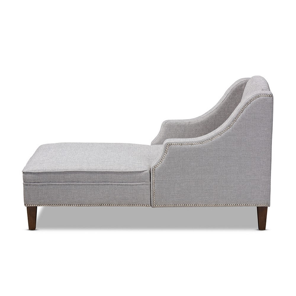 Grey Fabric Upholstered Chaise Lounge M164