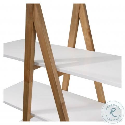 White Multi-Toned Bookcase R68156