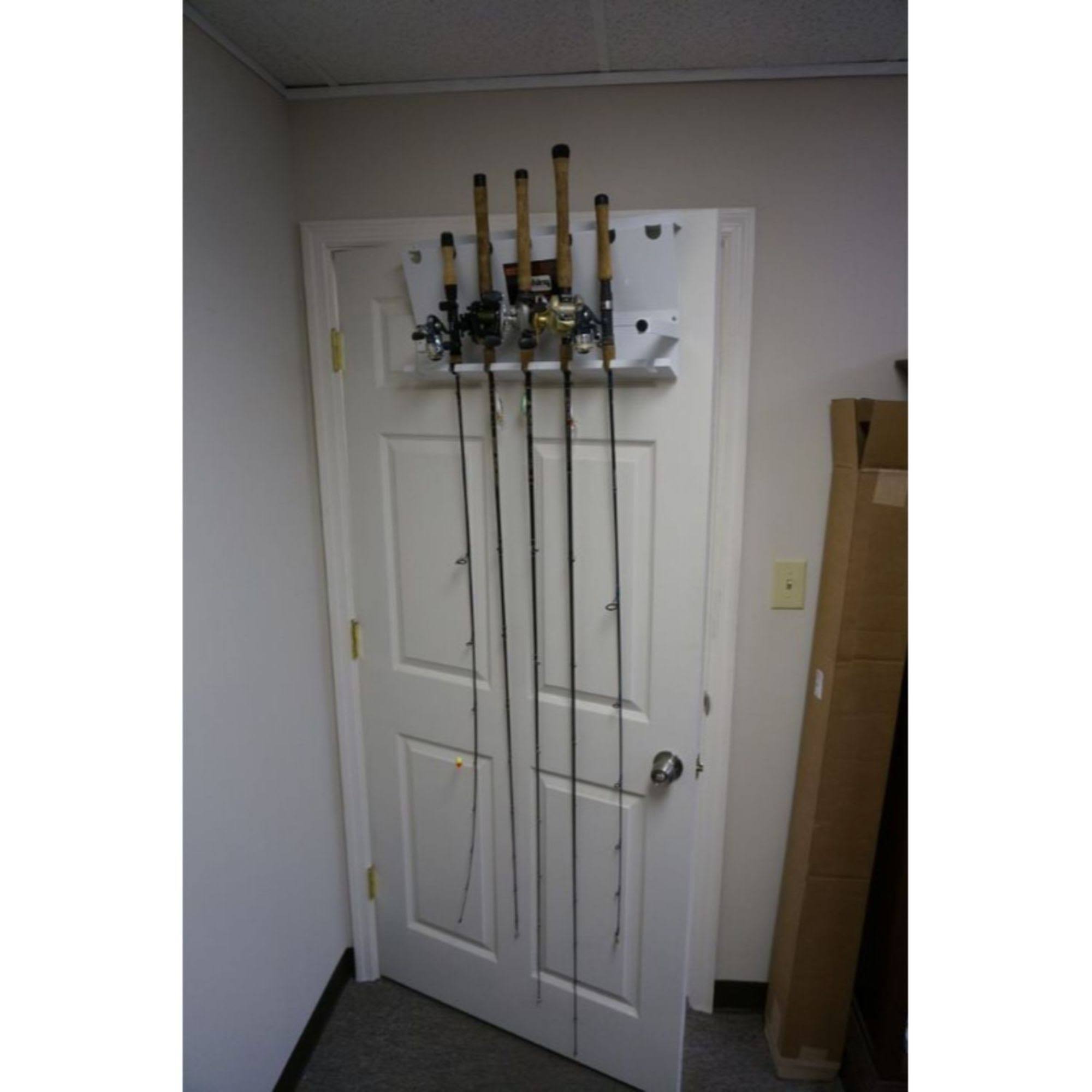 White Fishing Rod Rack V258