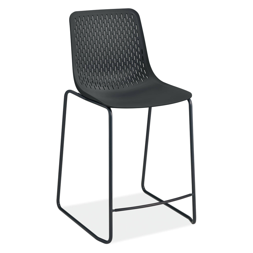 Modern Mini Counter Stool in Blue w/ Chrome Base U59929