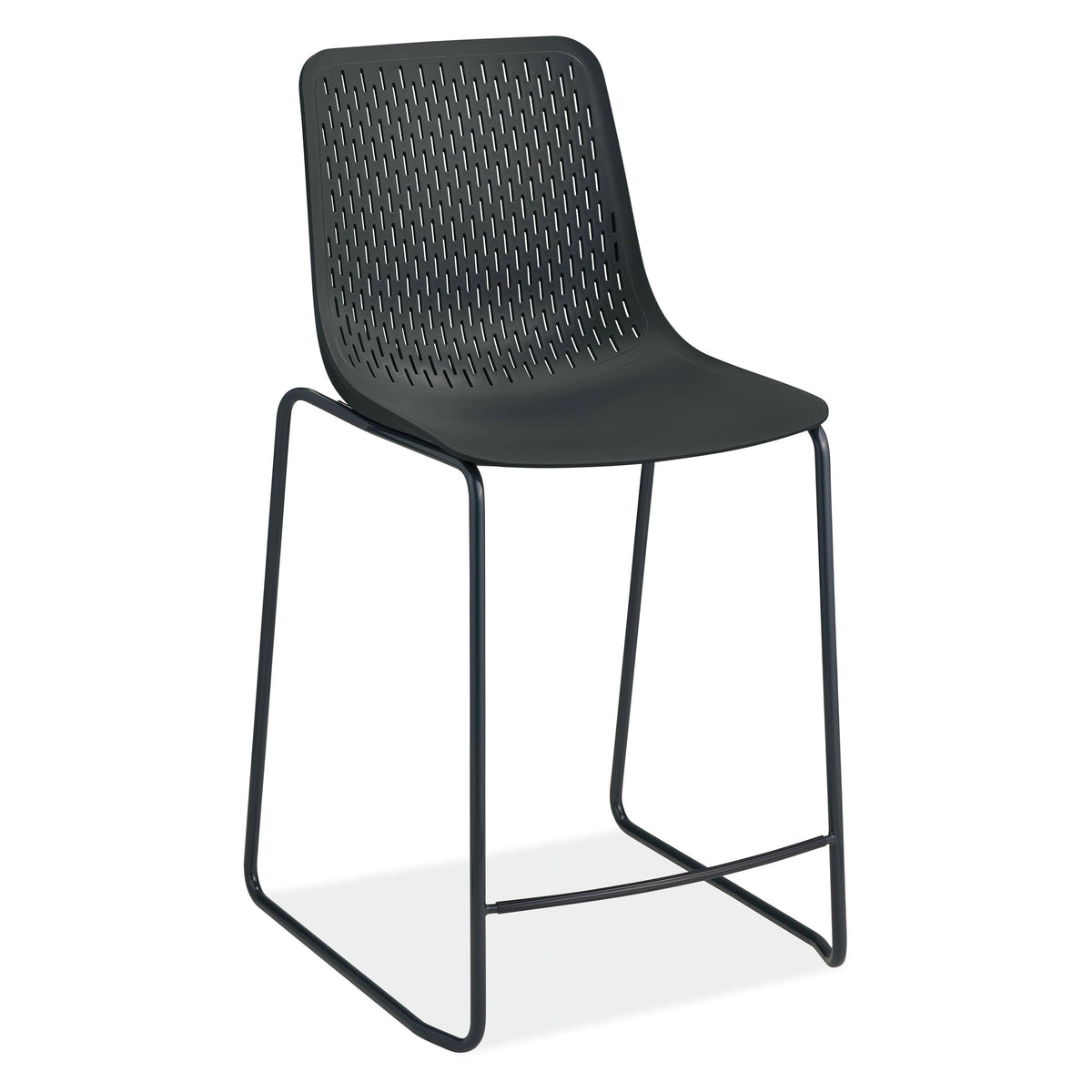 Modern Mini Counter Stool in Blue w/ Chrome Base U59929