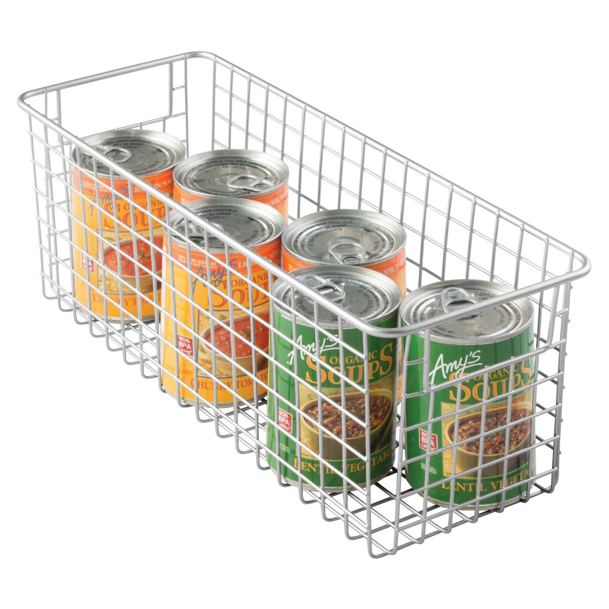 Metal Wire Kitchen Pantry Food-Storage Organizer Basket Y948