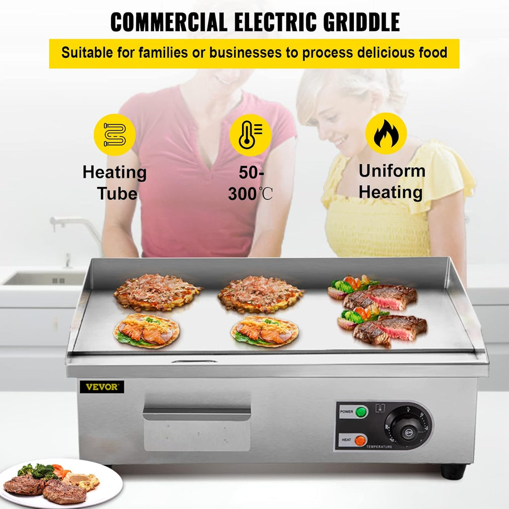 Stainless Steel Electric Countertop Griddle U3088