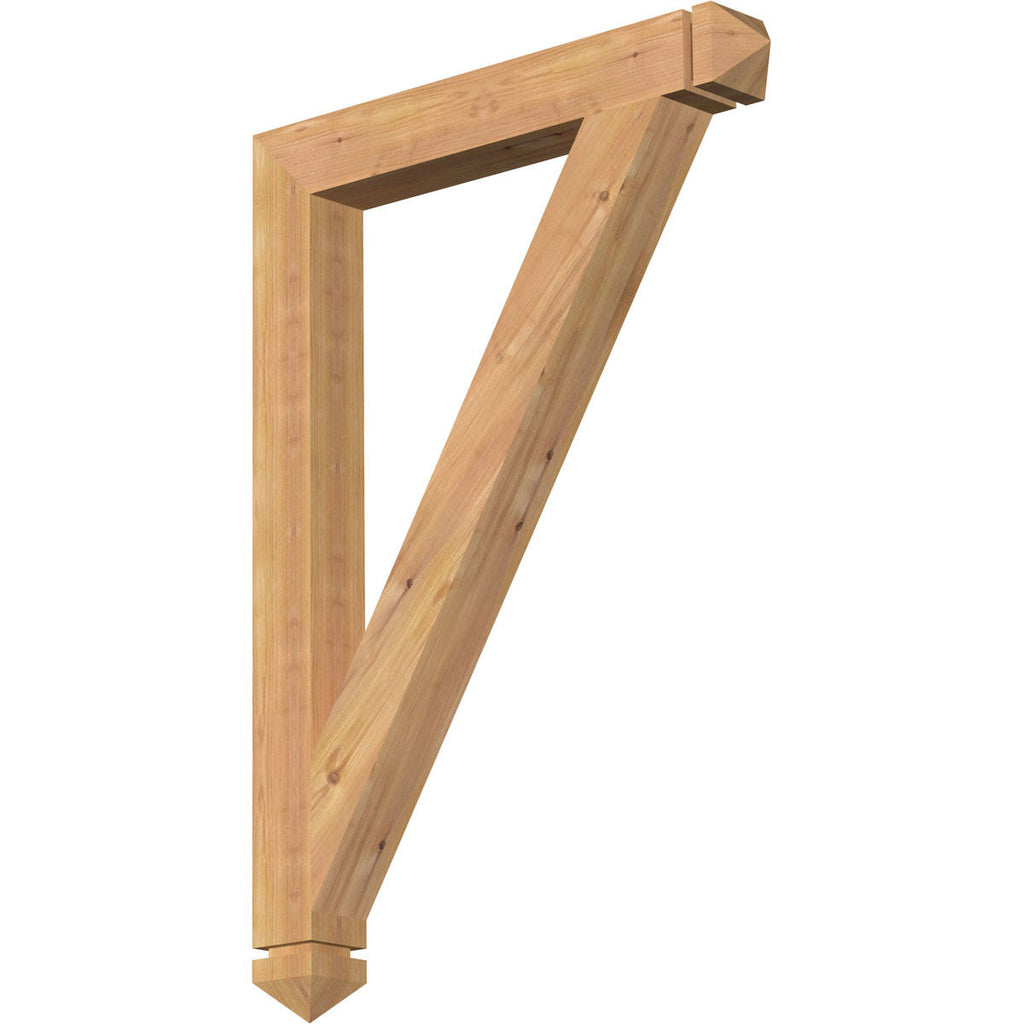 3 1/2x22W x 28x22D x 40x22H Traditional Arts & Crafts Smooth Bracket, Western Red Cedar O75583