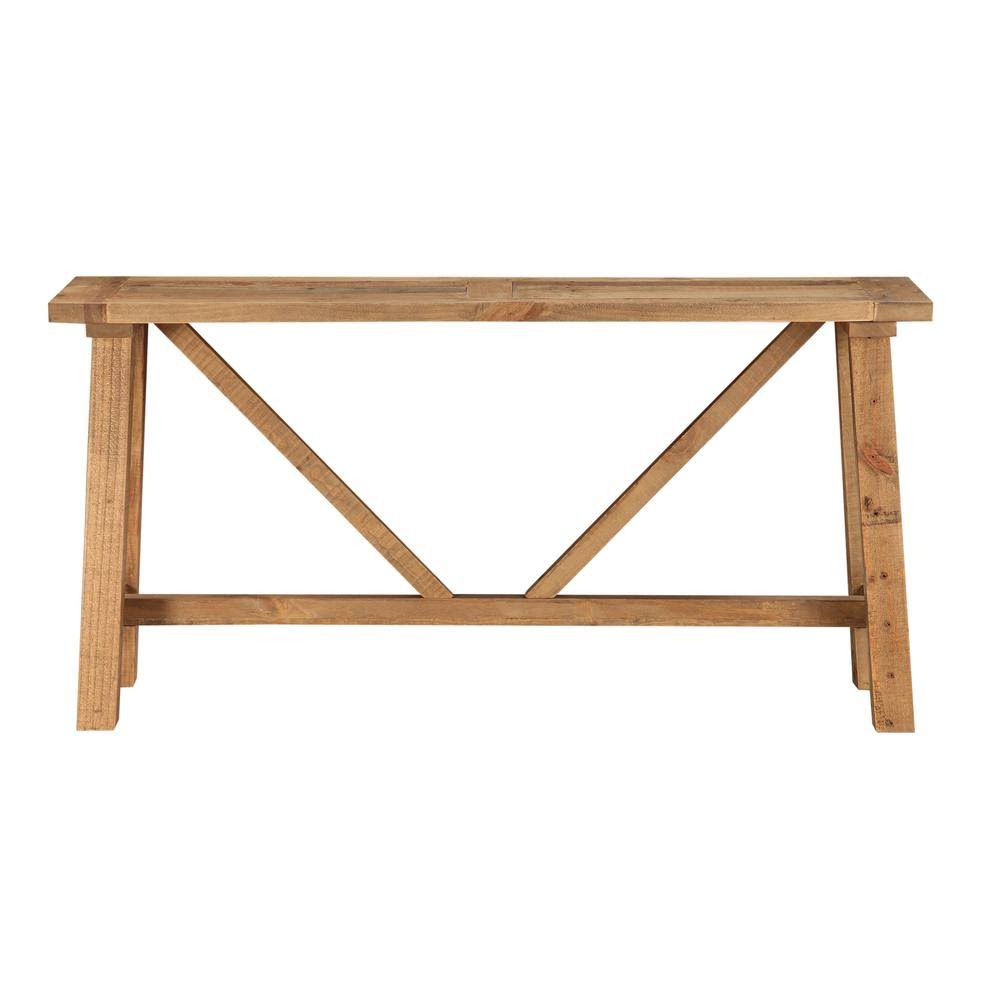 Rustic Tawny Reclaimed Wood Console Table S130484