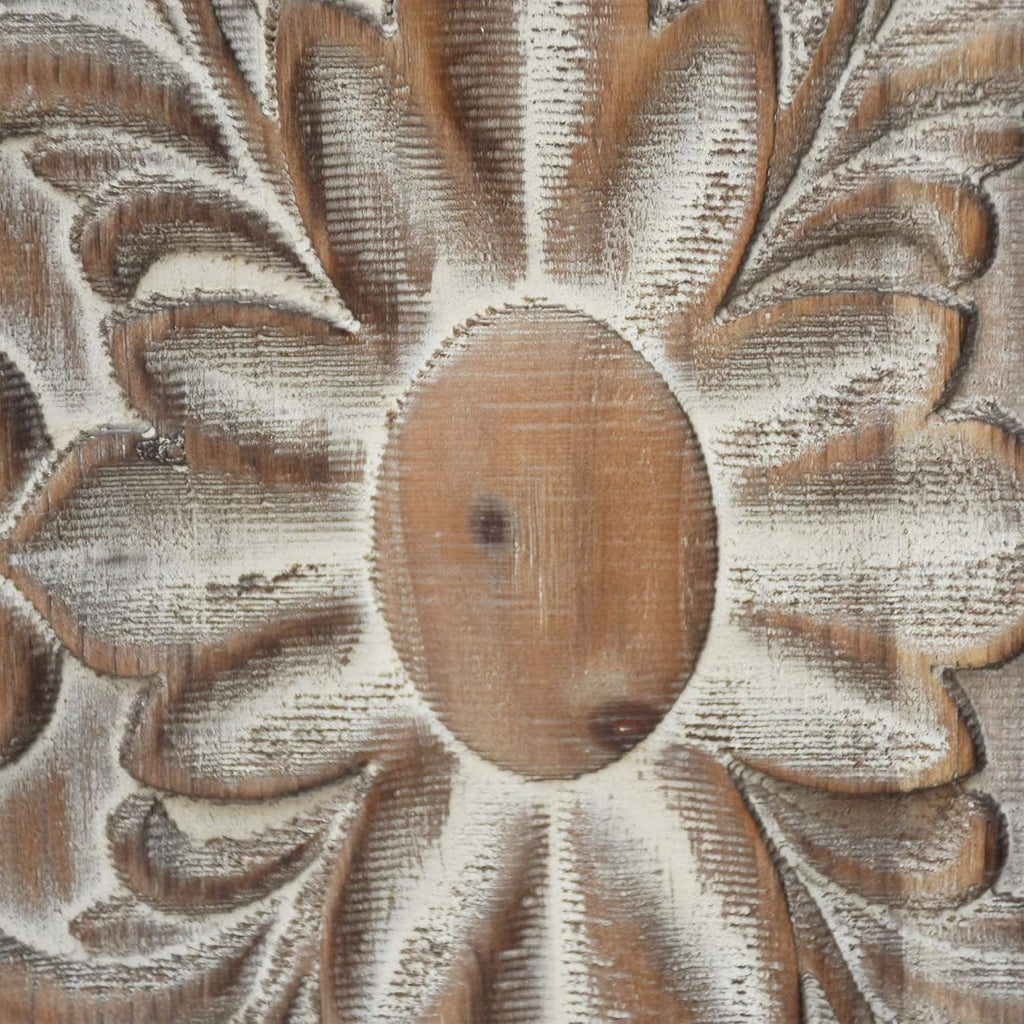 Solid Wood Storage Cabinet with Carved Doors R711