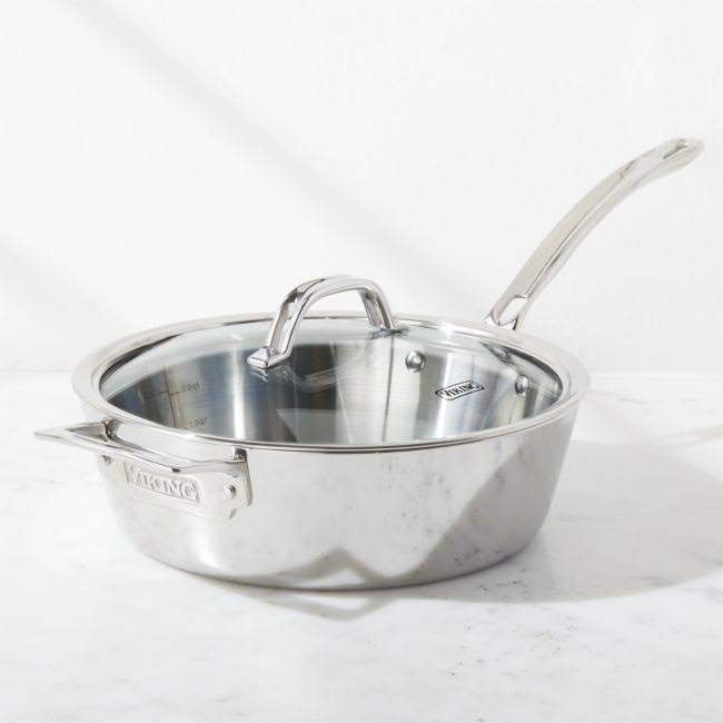 3.6 Quart Stainless Steel Saute Pan with Lid J23965