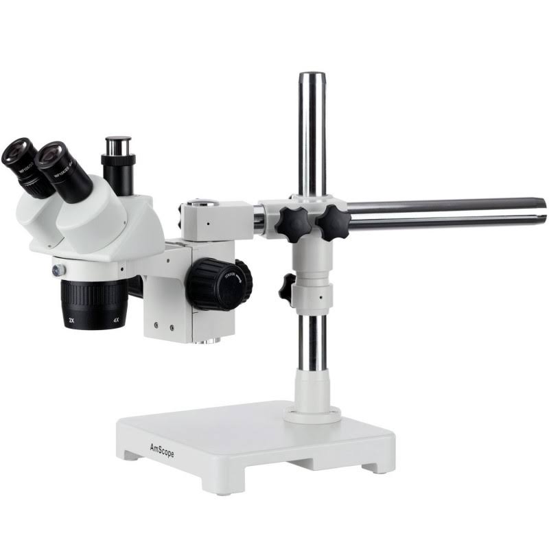 Trinocular Stereo Microscope, 20X/40X/80X Magnification, Single-Arm Boom Stand R16920