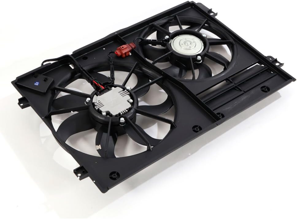 Engine Radiator Dual Fan Assembly Compatible with Volkswagen Audi 2.0L 1984CC F4181