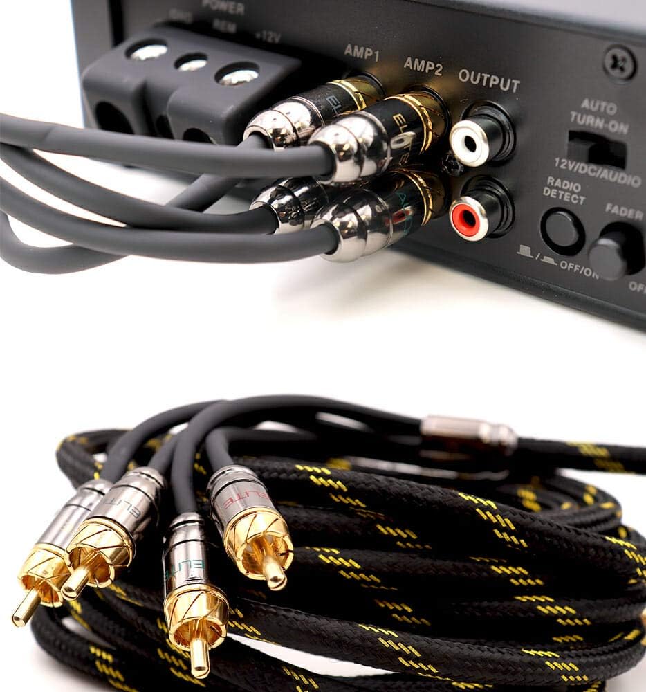 2 Channel 17 ft RCA Audio Interconnect Stereo Cable K9198