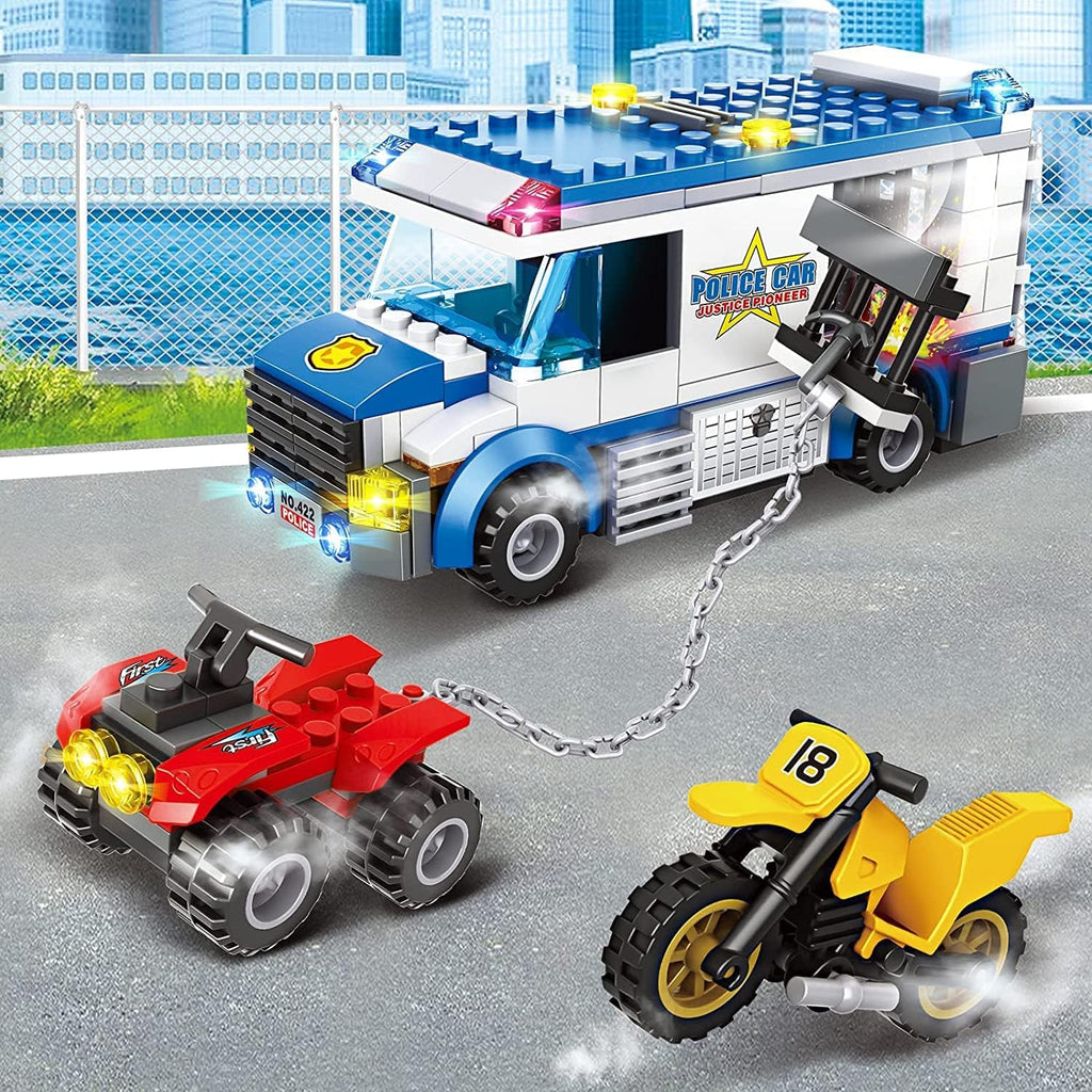 362 Pieces Police Car Building Block Set Pack of 2 Q627366