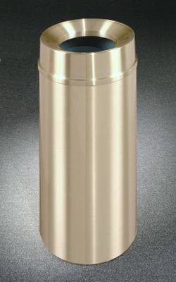 Funnel Top Waste Receptacle with Satin Brass Bands M285752