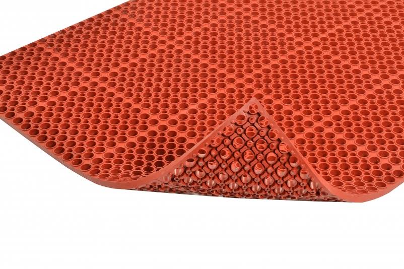 Red Interlock Drainage Mat O2378