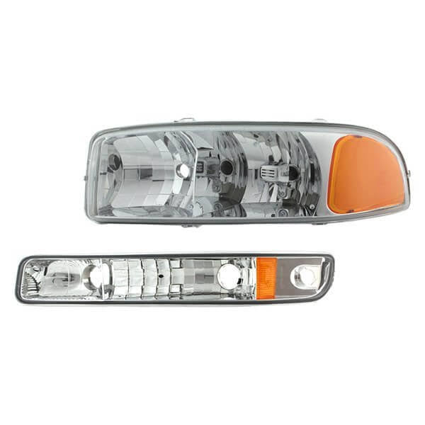 Crystal Headlights and Bumper Lights for GMC Sierra 99-06 / Yukon 00-06 A792