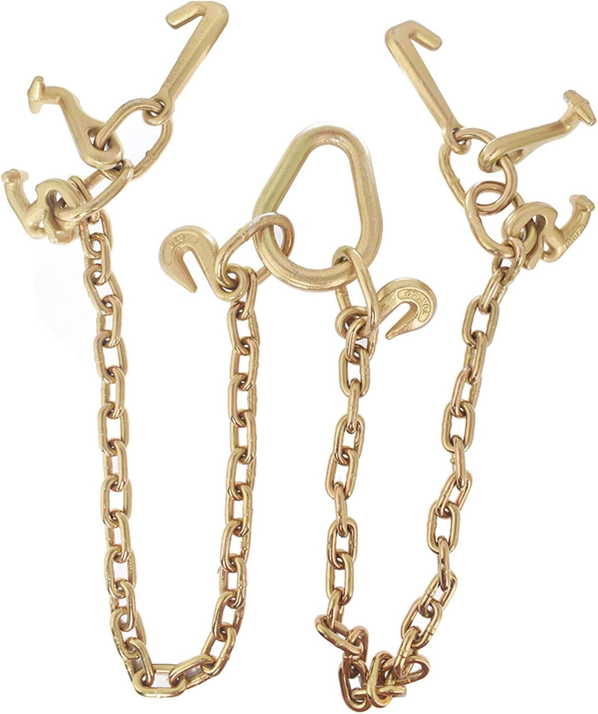 36,4700 LBS Chain V Bridle with RJT Hook Tow Truck Winch Cable Pull Wrecker Recovery Grab Pack of 2 K381993