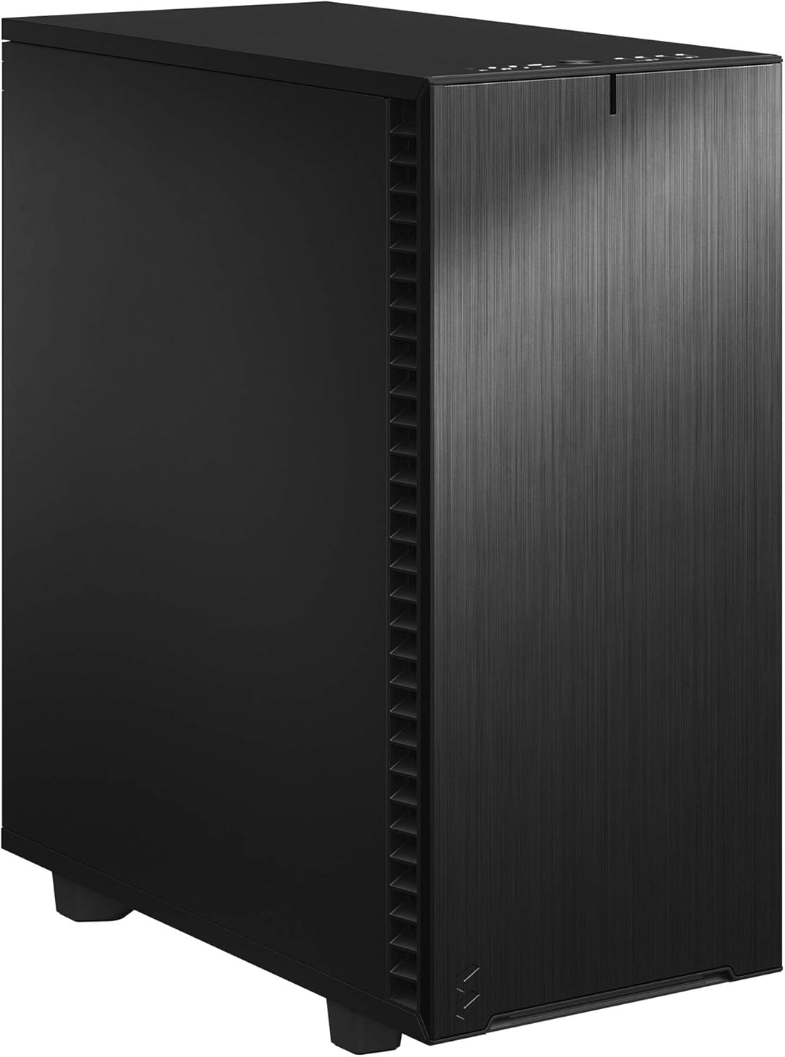 Black Brushed Aluminum/Steel ATX Compact Silent Mid Tower Computer Case K154856